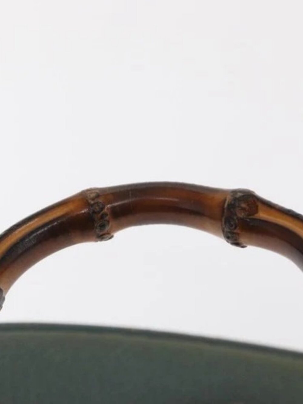 GUCCI Bamboo Vanity Cosmetic Pouch Leather Blue Gold 000 984 0232 Auth 169467 - Picture 8 of 16